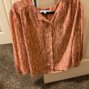 Elizabeth and James Blush Animal Print Blouse